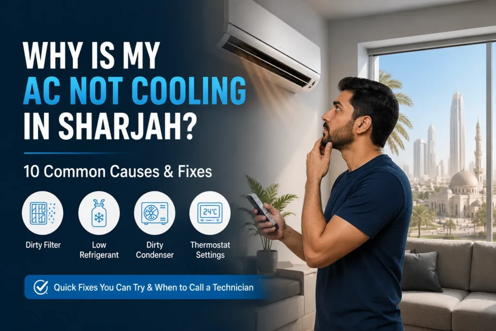 Why Is My AC Not Cooling in Sharjah? 10 Common Causes & Fixes