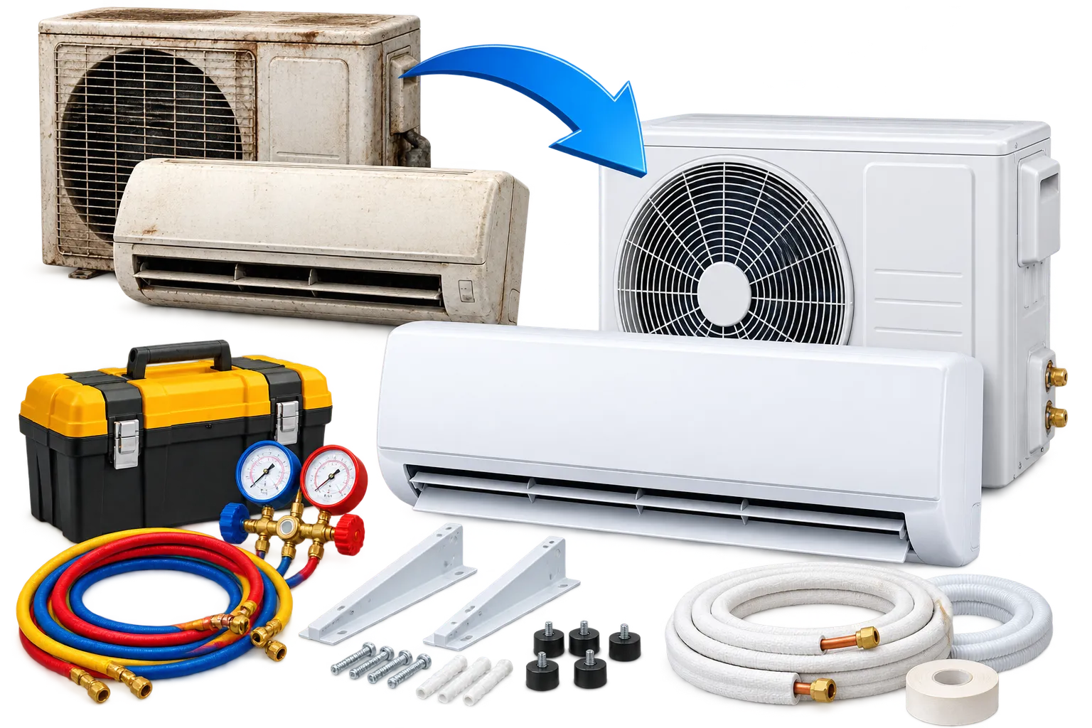 AC replacement and new unit installation in Sharjah